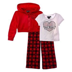 Freestyle Girls  Heartbreaker 3Pc Lounge Set, Red